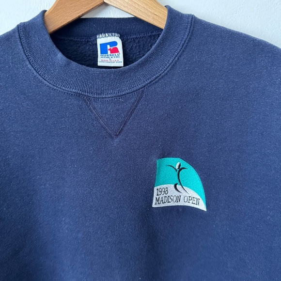 Vintage 1998 Madison Open sweatshirt navy blue Size Large - Picture 2 of 6